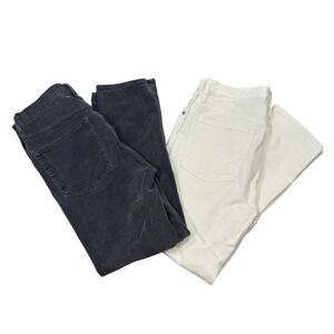 J.Crew Womens 31 Vintage Straight Corduroy Stretch Pants Bundle Grey White Fall
